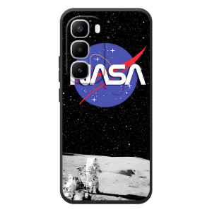 Силиконовый бампер с принтом "Наса" на Infinix Hot 60 Pro Plus – Nasa на луне