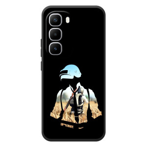 Силиконовый чехол с картинкой "Герой Pubg" на Infinix Hot 60 Pro Plus – Пубг мен