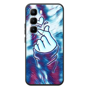Чехол с принтом для Infinix Hot 60 Pro Plus (AlphaPrint - Знак сердечка)