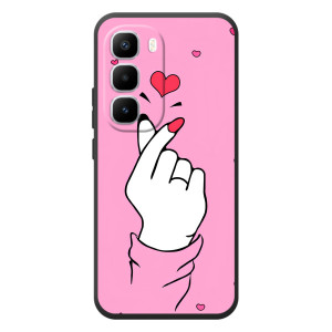 Чехол с принтом для Infinix Hot 60 Pro Plus (AlphaPrint - Знак сердечка)