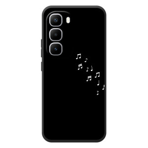 Чехол с картинками на черном фоне для Infinix Hot 60 Pro Plus – Ноты