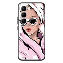 Чехол с картинкой Модные Девчонки Infinix Hot 60 Pro Plus (Девушка в халате)