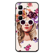 Чехол с картинкой Модные Девчонки Infinix Hot 60 Pro Plus (Девушка в очках)