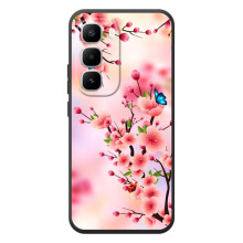 Чехол с принтом САКУРЫ на Infinix Hot 60 Pro Plus – Бабочки на сакуре