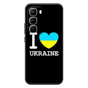 Чехол с Украинской символикой на Хот 60 Про Плюс – I Love Ukraine