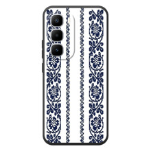 Силиконовый Чехол на Infinix Hot 60 Pro Plus с картинкой Вышиванки – Синяя вышиванка