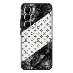 Чехол Стиль Louis Vuitton на Infinix Hot 60 Pro Plus – LV на белом