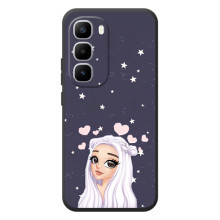 Чехол Стильные девушки на Infinix Hot 60 Pro Plus (Девушка и сердечки)