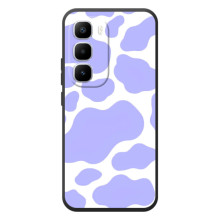 Чехол с принтом коровы на Хот 60 Про Плюс (Фиолетовый принт)