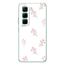 Чохол з розовим принтом для Infinix Hot 60 Pro Plus – Рожеві квіти