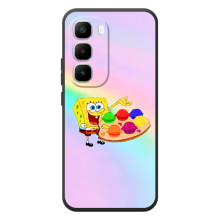 Силиконовый чехол Спанч Боб на Хот 60 Про Плюс (Бургеры)