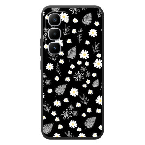 Чохли з тематикою "КВІТИ" на Infinix Hot 60 Pro Plus (цвітіння на чорному)