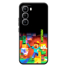 Чехлы для Infinix Hot 60 Pro Plus (Персонажи Майн Крафт) (Герой Майнкрафт)