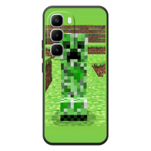 Чехлы для Infinix Hot 60 Pro Plus (Персонажи Майн Крафт) (Крипер 2)