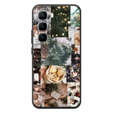 Рождественские, Праздничные Чехлы для Хот 60 Про Плюс (Рождественский коллаж)
