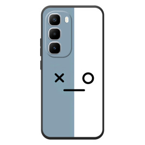 Силиконовые Чехлы (смешные стикеры) для Infinix Hot 60 Pro Plus – Серо-белый