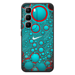 Силиконовый Чехол на Infinix Hot 60 Pro Plus с картинкой Nike (Найк зеленый)
