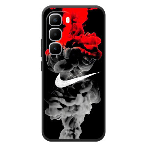 Силиконовый Чехол на Infinix Hot 60 Pro Plus с картинкой Nike (Nike дым)