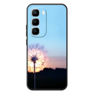 Силиконовый Чехол с одуванчиками на Infinix Hot 60 Pro Plus – Закат с одуванчиком