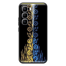 Силиконовый Чехол на Infinix Hot 60 Pro Plus (Патриотическая вышиванка)