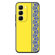 Силиконовый Чехол на Infinix Hot 60 Pro Plus (Вышиванка на желтом)