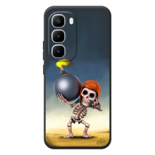 Чехол з героями Клеш Рояль для Infinix Hot 60 Pro Plus (Скелет с бомбой)
