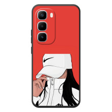 Силиконовый Чехол на Infinix Hot 60 Pro Plus с картинкой Стильных Девушек (Девушка Nike)