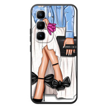 Силиконовый Чехол на Infinix Hot 60 Pro Plus с картинкой Стильных Девушек (Мода)