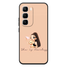 Силиконовый Чехол на Infinix Hot 60 Pro Plus с картинкой Стильных Девушек (С собакой)