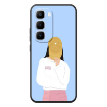 Силиконовый Чехол на Infinix Hot 60 Pro Plus с картинкой Стильных Девушек (Желтая кепка)