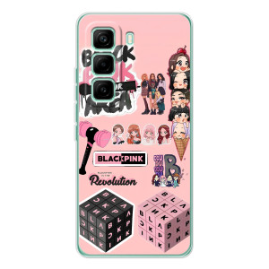 Чохли з картинкою для Infinix Hot 60 Pro – BLACK PINK колаж