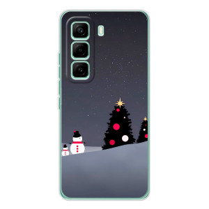 Чохли на Новий Рік Infinix Hot 60 Pro (Сніговички)