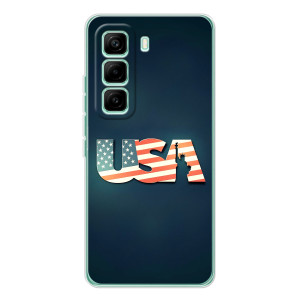 Чохол Прапор USA для Infinix Hot 60 Pro