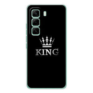 Чохол (Корона на чорному фоні) для Хот 60 Про – KING