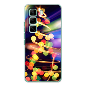 Чохол новорічна ялинка на Infinix Hot 60 Pro (Гірлянди)