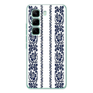 Силіконовый Чохол на Infinix Hot 60 Pro з картинкой Вишиванки (Синя вишиванка)