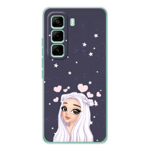 Чохол Стильні дівчата на Infinix Hot 60 Pro (Дівчина та серця)