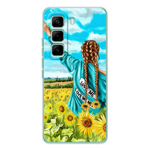 Чохол Стильні дівчата на Infinix Hot 60 Pro (Дівчина на полі)