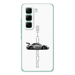 Чохол з авто Порше для Infinix Hot 60 Pro – білий порше