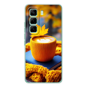 Чехол с уникальным дизайном «Осень с кофе» для Infinix Hot 60 Pro