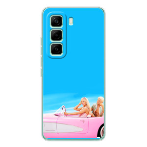 Силиконовый Чехол Барби Фильм на Infinix Hot 60 Pro (Барби и Кен)