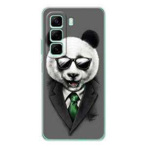 Чехлы с Пандами на Infinix Hot 60 – Панда в очках