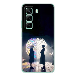 Чехлы с принтом Уэнсдей на Infinix Hot 60 – Уэнсдей и Энди