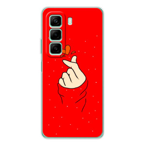 Чехлы (Знак сердечка) на Infinix Hot 60 – Сердце на красном