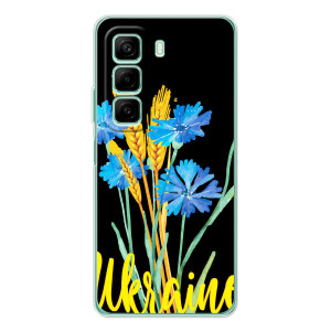 Чехол на Infinix Hot 60 Украинский дизайн (Ukraine в цветочках)
