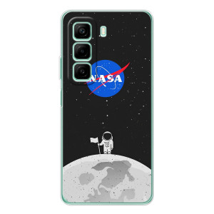 Силиконовый бампер с принтом "Наса" на Infinix Hot 60 – Космонавт NASA