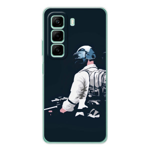 Силиконовый чехол с картинкой "Герой Pubg" на Infinix Hot 60 – В экиперовке