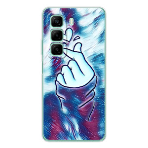 Чохол з принтом для Infinix Hot 60 (AlphaPrint - Знак сердечка)