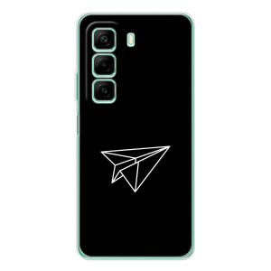 Чехол с картинками на черном фоне для Infinix Hot 60 – Самолетик