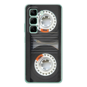 Чехол с Прикольным принтом на Infinix Hot 60 (Кассета магнитофона)